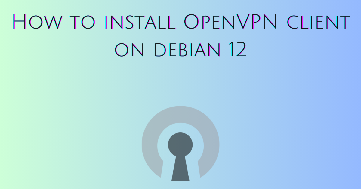 install openvpn client on debian