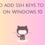 add ssh keys to github on windows