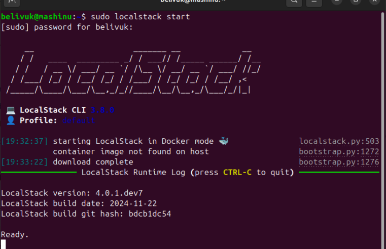 How to install LocalStack on Ubuntu 24.04 LTS