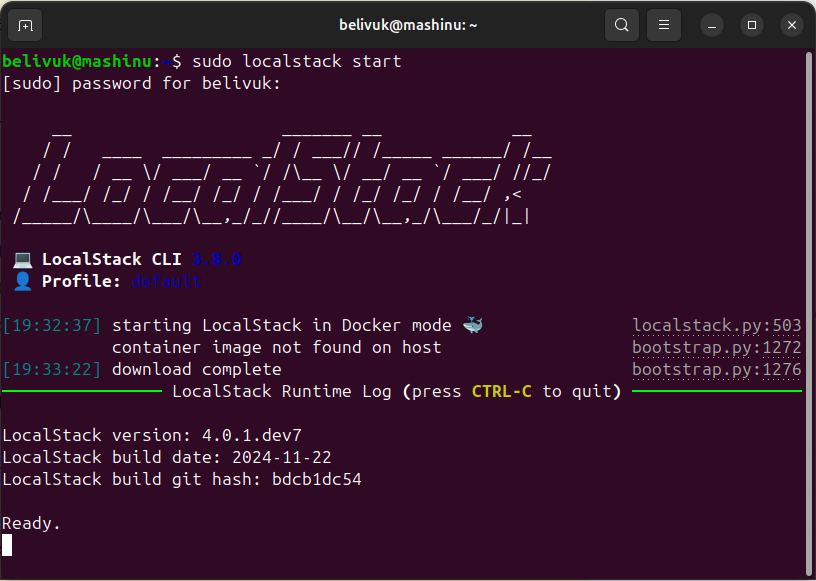 How to install LocalStack on Ubuntu 24.04 LTS