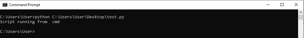 how to run a python script from cmd