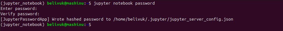 how to create a password for jupyter notebook