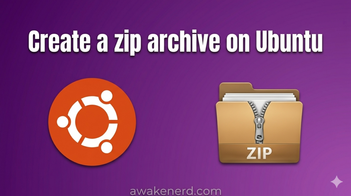 How to create a zip archive on Ubuntu
