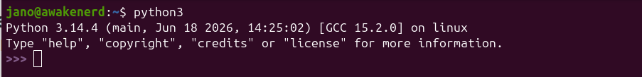 check python version on ubuntu